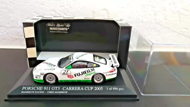 Porsche 911 GT3 #21 ""PROMO: Carrera Cup 2005 - FUJIFILM MAMEROW"" IMBALLO ORIGINALE