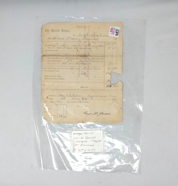 1862 California Certificate of Discharge Army Antique Document Civil War 1862 California Certificate of Discharge Army Antique Document Civil War