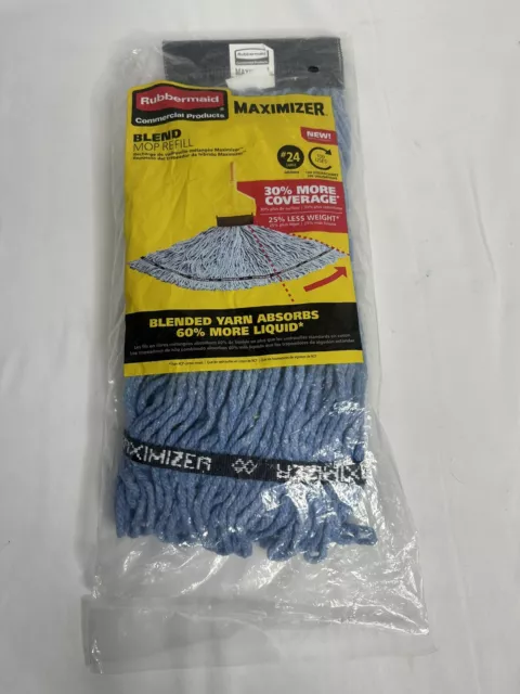 NEW Rubbermaid Commercial Products Maximizer #24 Microfiber Tube Mop Head