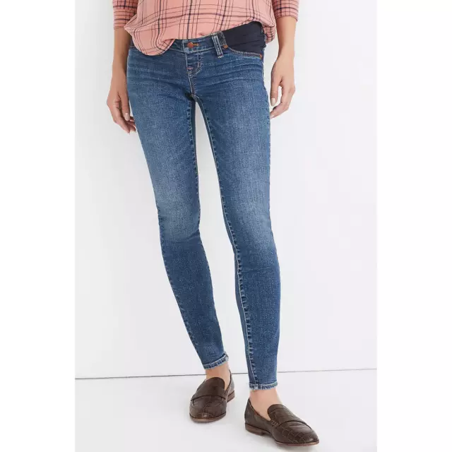 Madewell Maternity Side-Panel Skinny Jeans in Wendover Wash Size 27