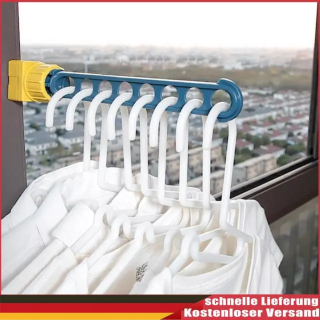 Percha SoeHong de 8 orificios, clip marco de ventana para secar balcón