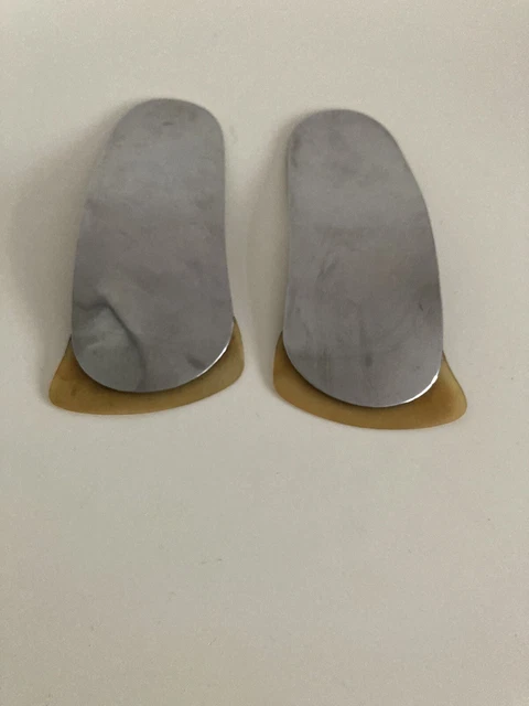 Juego de plantillas de metal elevador de zapatos derecha izquierda ceirlita postura equilibrada