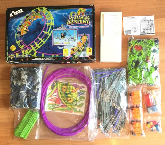 K’nex Screamin Serpent Motorized Roller Coaster Kid Children Building Toy Set