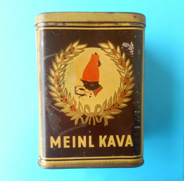 JULIUS MEINL COFFEE (Austria Kaffee) - Beautifull Croatia Pre-WW2 tin box LARGE