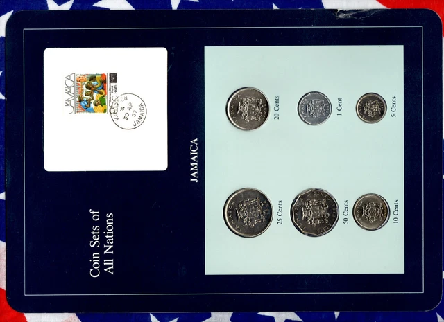 Coin Sets of All Nations Jamaica all 1986 but 1 cent 1983 UNC