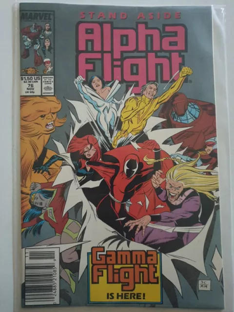 Alpha Flight #76 Marvel Comics Nov 1989 NM condition + Bagged 1st Gamma Flight