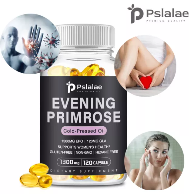 Evening Primrose Oil 1300mg - with GLA - Anti-Aging, Whitening, Women's Health