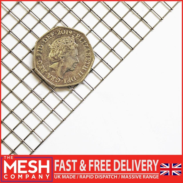 300 x 1200mm 304 Stainless Steel 1/4" Welded Mesh | 0.7mm 22G Wire