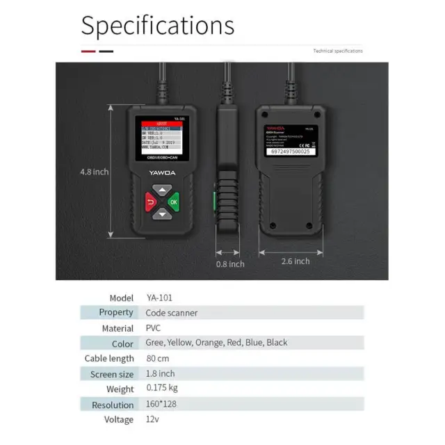 OBD2 Scanner OBD Code Reader Car Check Engine Automotive Fault Diagnostic Tool 3