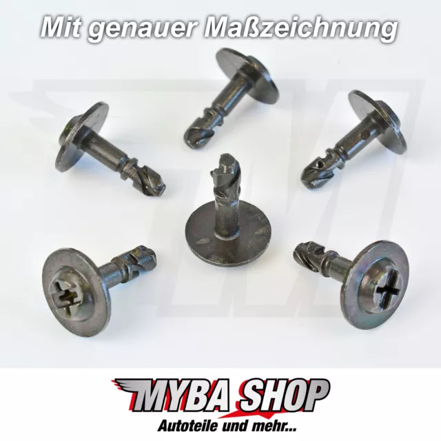 5x Metallo Protezione Sottoscocca Pannello Radverkleidung Vite per Audi # Nuovo