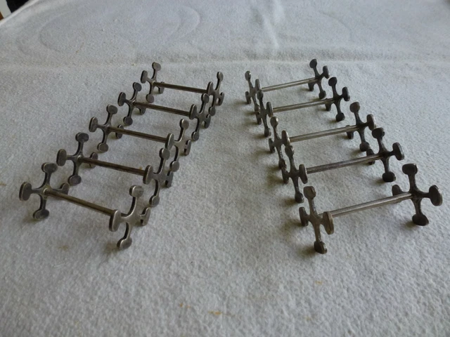 Lot de 6 Porte-Couteaux / Porte-Noms Vintage en Métal