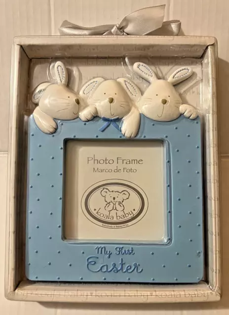 My first Easter - Blue Photo Frame w/3 Bunny's - Koala Baby - 717851554056