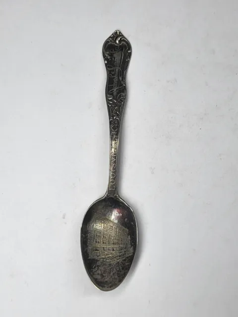 Louisville KY 1906 John C. Lewis Co Souvenir Spoon Vintage Silverplate