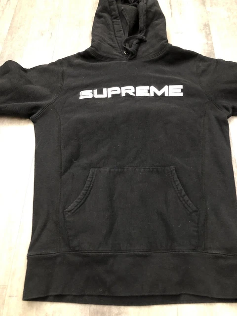 Supreme Black Bling Box Logo Hoodie Size M Medium
