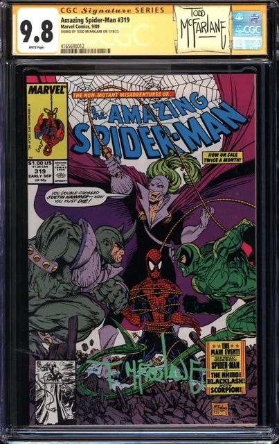 Amazing Spider-Man #319 Cgc 9.8 Ss Todd Mcfarlane #41655690012