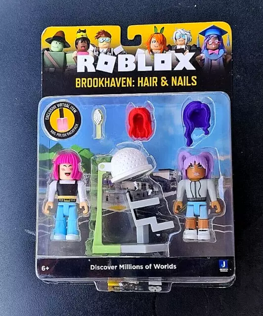 Roblox Celebrity Collection - Brookhaven: Hair & Nails Game-Pack [Includes  Exclusive Virtual Item]
