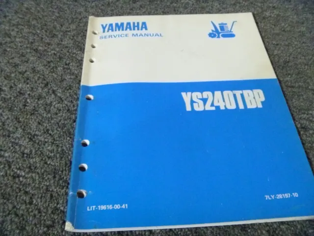 Yamaha YS240TBP Snow Blower Shop Service Repair Manual LIT-19616-00-41