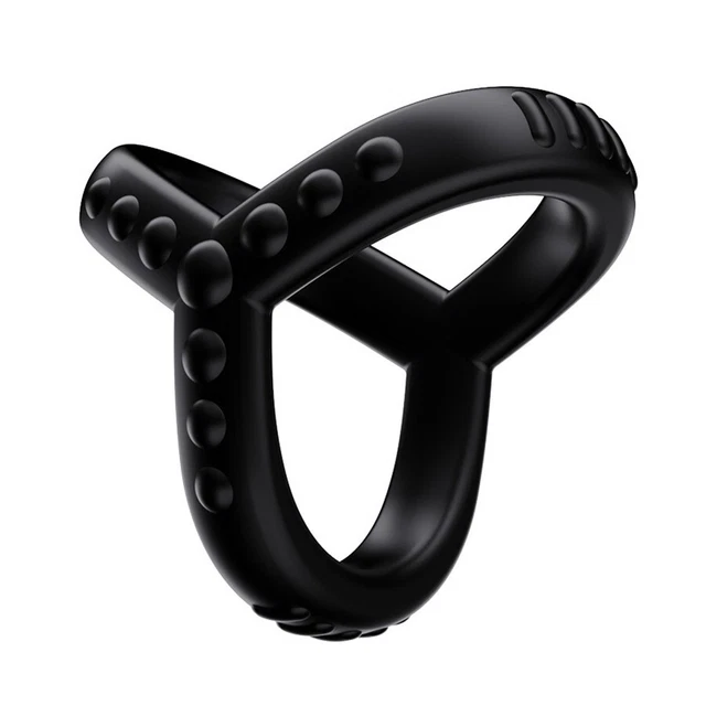 Cockring Ballstretcher En Néoprène Bleu - Jouet Intime Pour Homme - Neuf