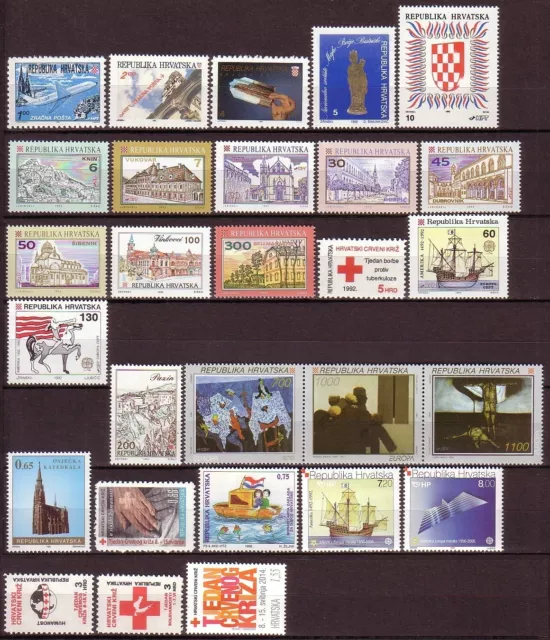 Croatia - Lot - 28 stamps - 1991-2014 - mint never hinged - MNH