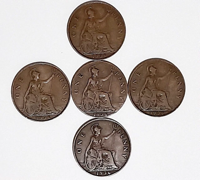 EXTREMELY RARE 1936 One Penny King V British Coin Unique £750.00 PicClick UK