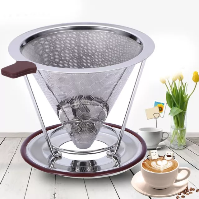 Caffettiera riutilizzabile Versare sopra il gocciolatore di caffè Filtro caffè