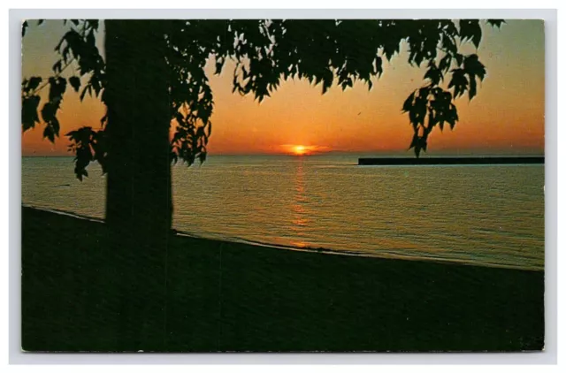 Postcard: MI Sunset, Michigan Thumb Scenery, Port Austin, Michigan - Unposted