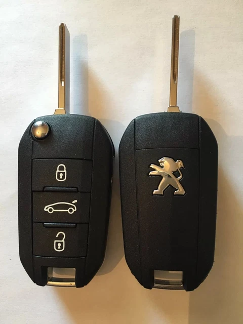 Cle Triangle Clé Vierge à Transpondeur ID46 Avec Pile Pour Peugeot 208, 308, 2008, Etc. - Testée HU83 Clé De Rechange 208 308