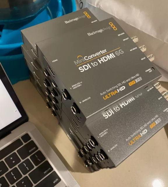 10 ea. Blackmagic Design Mini Converter s - SDI to HDMI 6G w/ power supplies