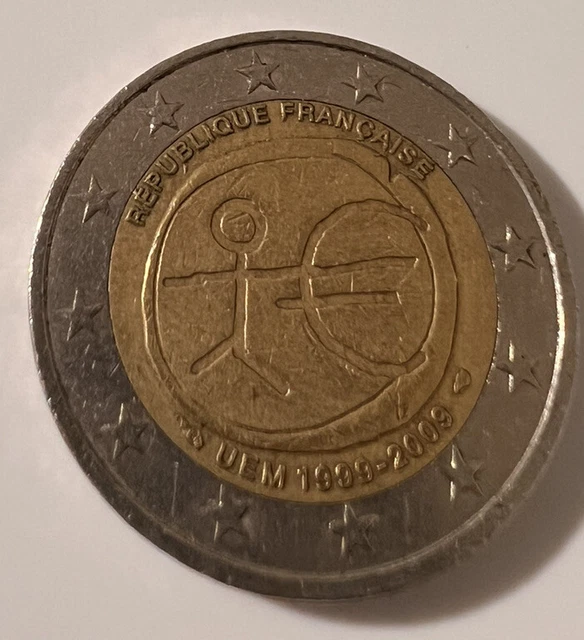 2 Euro Münze Strichmännchen Frankreich Wert SELTENE 2 EURO Strichmännchen Münze mit Fehlprägung - Frankreich, UEM