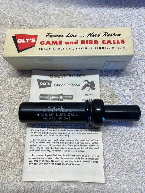 P.S. Olt D2 Duck Call with World Logo, Box and Instructions P.S. Olt D2 Duck Call with World Logo, Box and Instructions