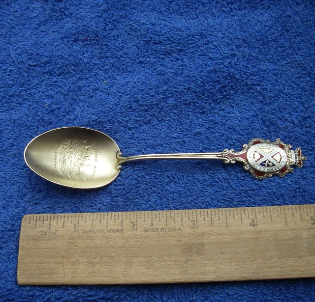 Fine CANADA Enamel Sterling LACHINE RAPIDS Montreal Souvenir Spoon-NR