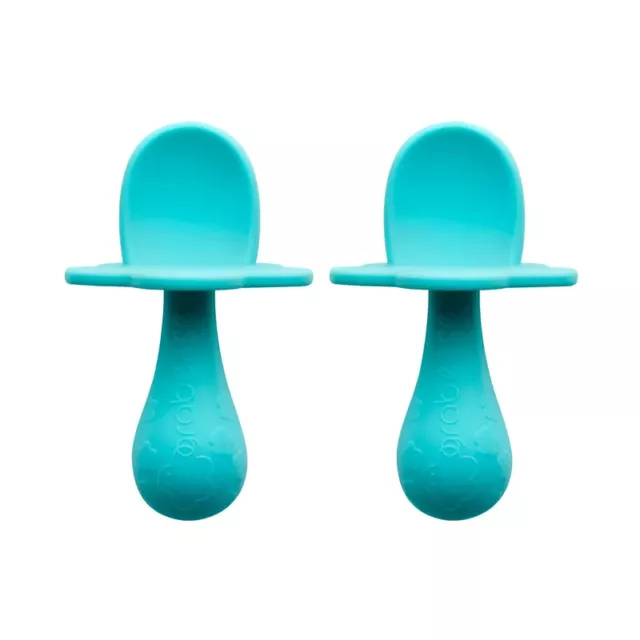 Grabease Double Silicone Spoon Set Teether Spoon Self feeding silicone spoon set