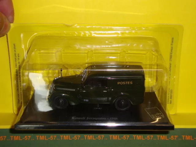 Voiture 1/43e Atlas MUSEE de LA POSTE - PTT - Renault Juvaquatre fourgon - 1946