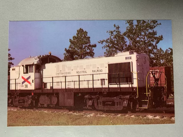 Vintage 70s 80s Chattahoochee Industrial Railroad #38 Train Postcard B.W. Moore