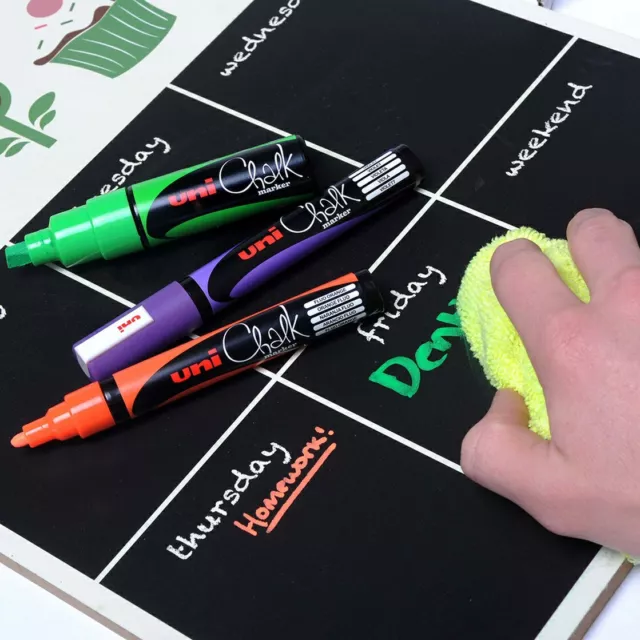 Uni Chalk Marker Pen PWE-5M Bullet Tip Art Blackboard Chalkboard Glass Windows 3