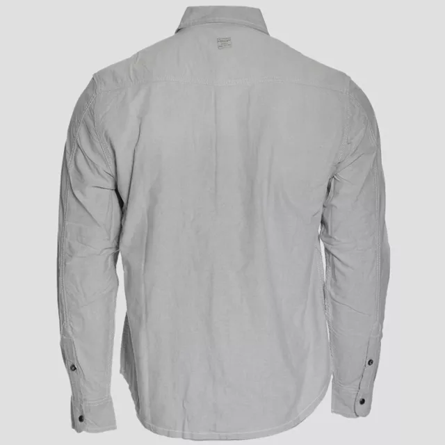 Mens Jacksouth Denim Shirt Long Sleeve Chest Pocket Contrast Cotton Snap Button 7