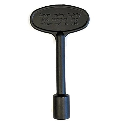 Universal Valve Key for Gas Fire Pits and Fireplaces - Flat Black () 3-Inch