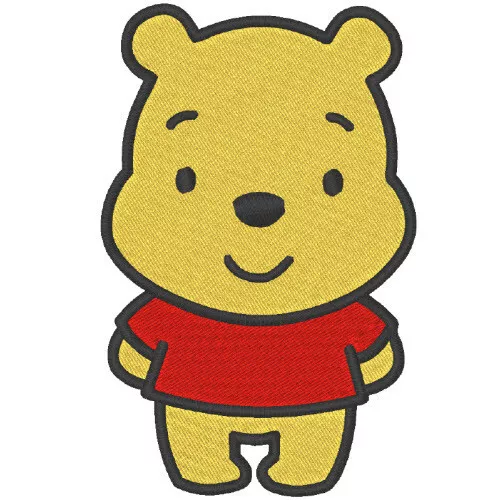 Toppa/patch/toppe, orso Winnie Pooh, 5 x 8 cm, da stirare o cucire