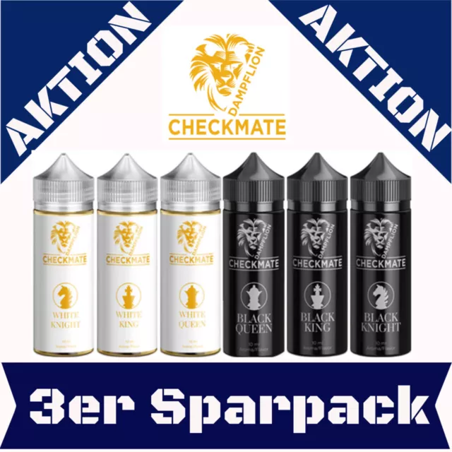 3x CHECKMATE Longfill Aroma ALLE SORTEN 3er Sparpack FREI AUSWAHL z.B.WHITE KING