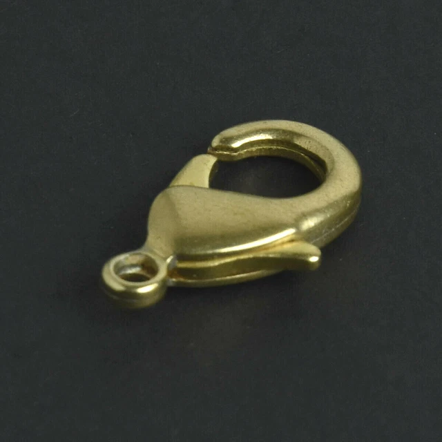 Solid Brass Lobster Claw Clasps Snap Jewelry Finding Fastener Hook 12-27mm 2