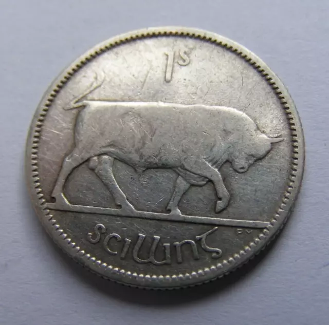 1930 Irish Silver One Shilling Coin Scarce Year Old Ireland 1s