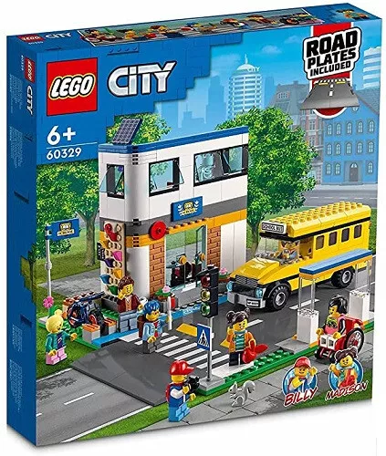 Original LEGO City 60329 - Journée De École - Ecole Avec Bus Scolaire