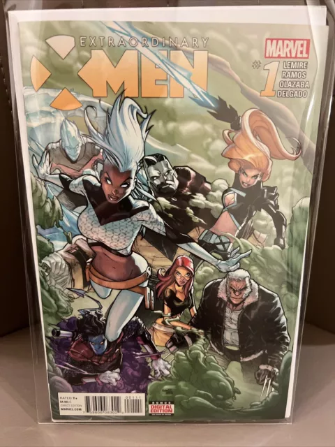 Extraordinary X-Men Comic 1 Cover A First Print 2016 Jeff Lemire Humberto Ramos