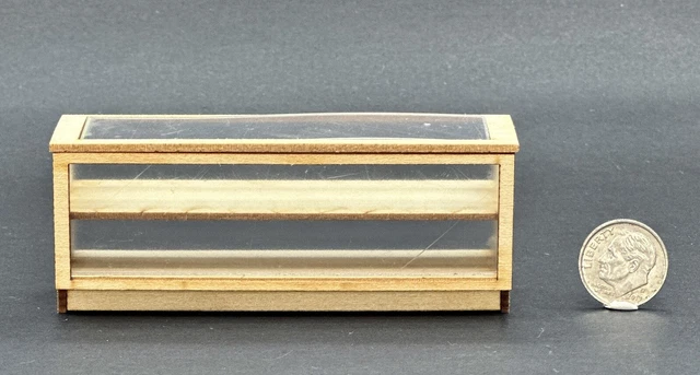 Vintage Unfinished Bespaq Display Case Showcase Dollhouse Miniature 1:12 1822
