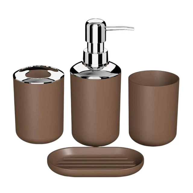 Lot 7 Accessoires Salle De Bain Art Déco – Métal Argenté – Vintage – Occasion