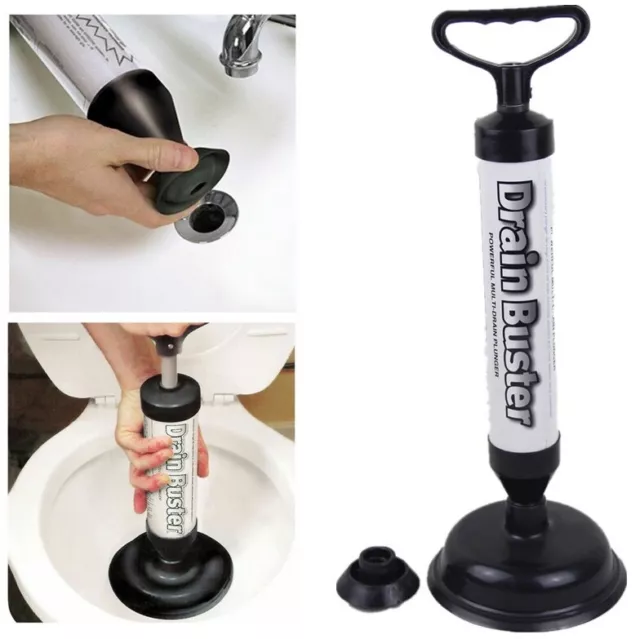 Toilet Plunger Drain Buster Vacuum Plunger Drain Unblocker for Sink and Toilet