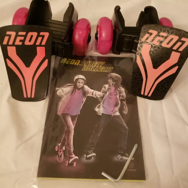 Yvolution Neon Street Rollers Pop N' Lock Flashing Heel Wheels Clip on Skates