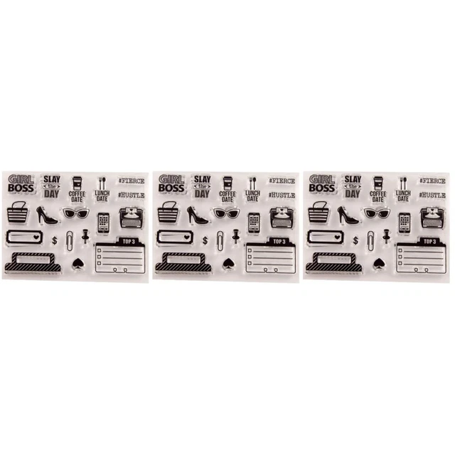 3 stücke klar stempel transparent dichtstempel für diy scrapbooking handwerk pho