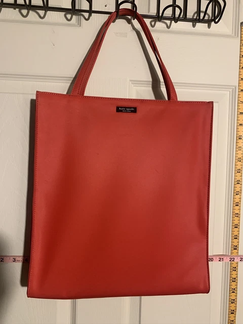 Kate Spade New York Bag Purse Red Tall Briefcase Shoulder Polka Dots Hard Shell Kate Spade New York Bag Purse Red Tall Briefcase Shoulder Polka Dots Hard Shell