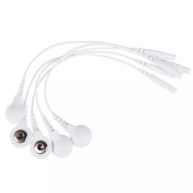 5Pcs 3.5mm Plug Massager Machine Adapter Tieline Short Cables Electrode Wires ZR